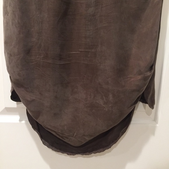 BB DAKOTA Olive Faux Suede Sleeveless Top Tunic S - Picture 5 of 6